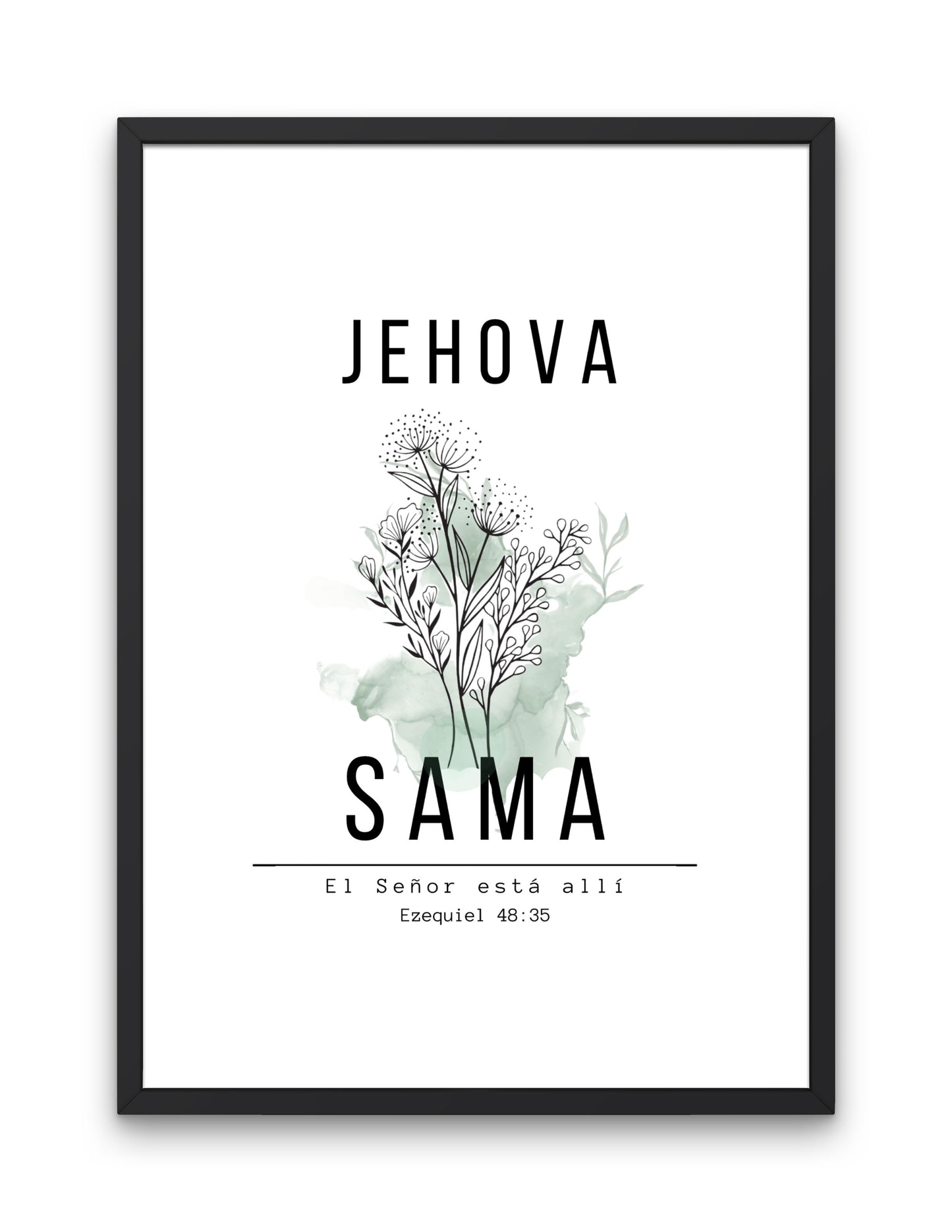 Jehová Shammah, diseño inspirado en el versículo bíblico de Ezequiel 48:35