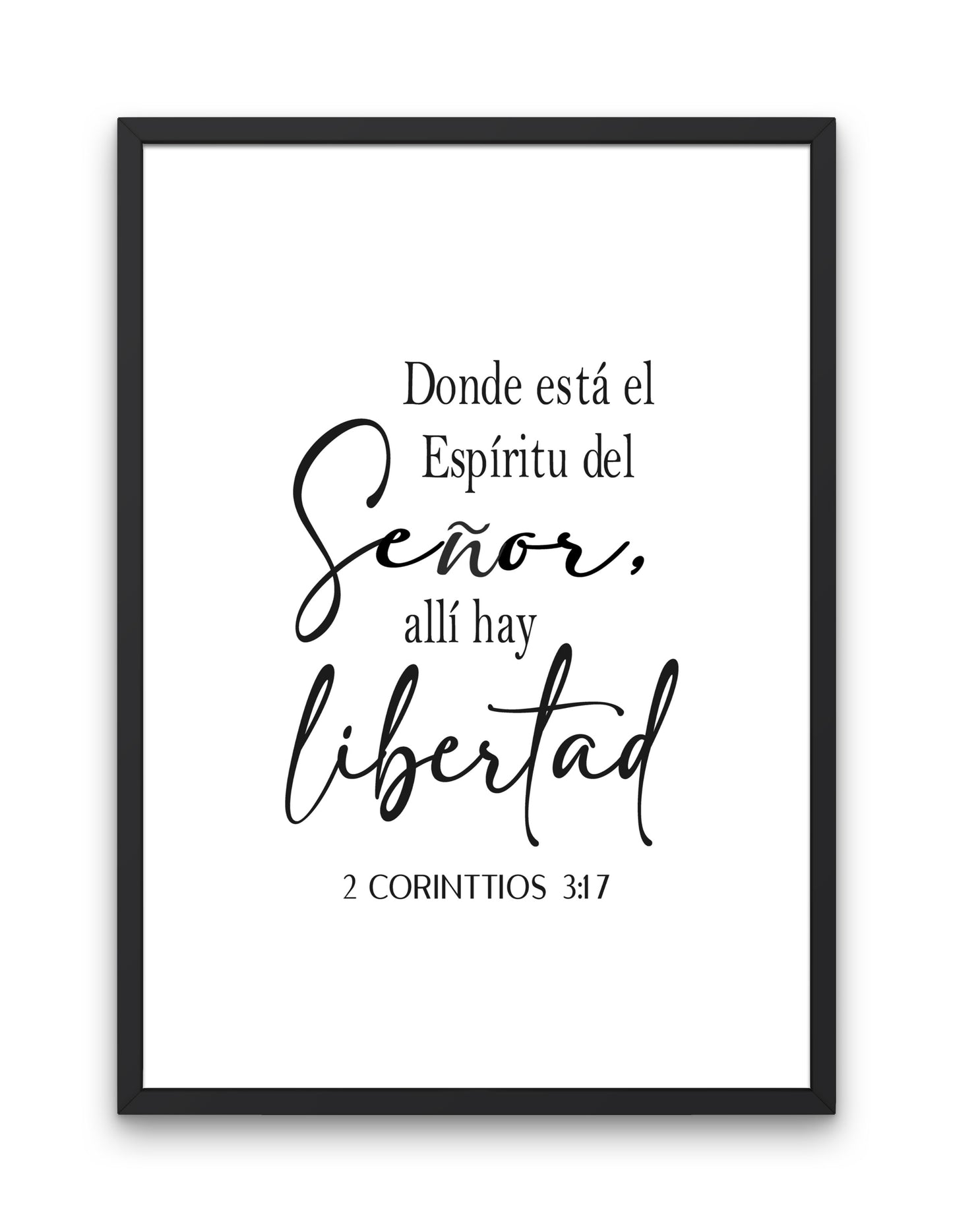 Cuadro: Donde está el Espíritu del Señor, diseño inspirado en el versículo bíblico de 2 Corintios 3:17