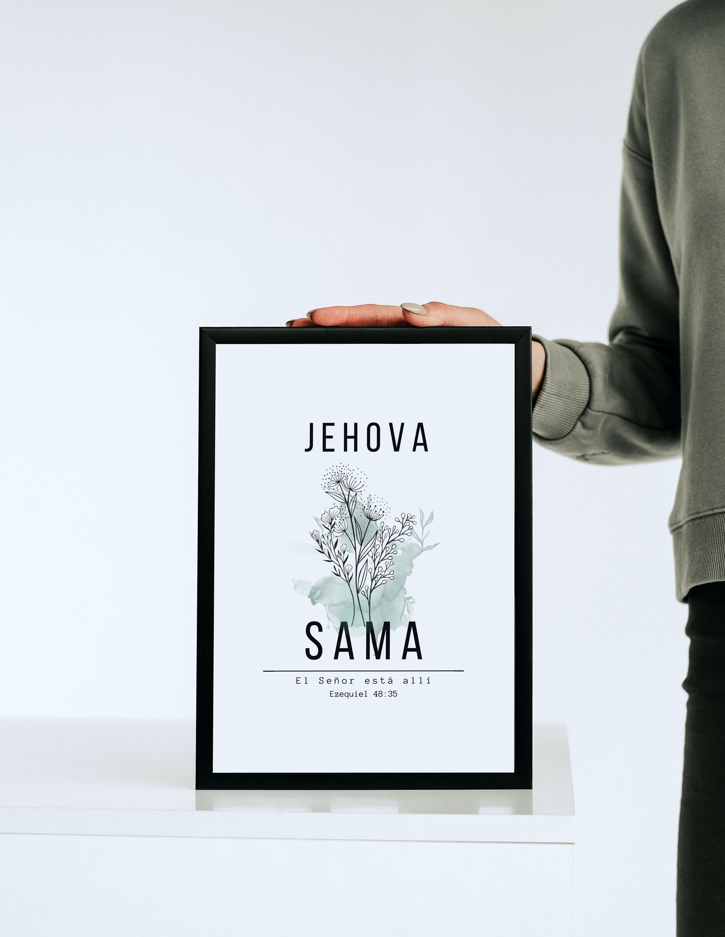 Jehová Shammah, diseño inspirado en el versículo bíblico de Ezequiel 48:35