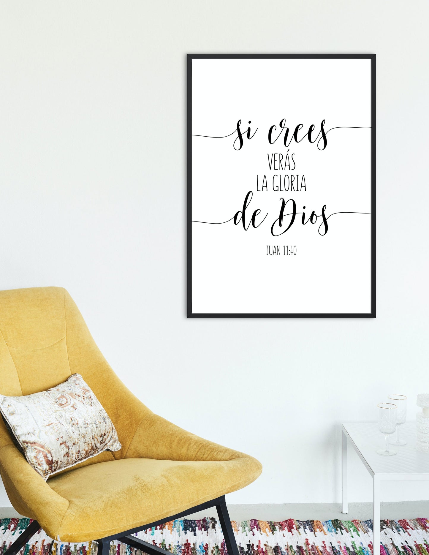 Cuadro: Si crees, verás la gloria de Dios, diseño inspirado en el versículo bíblico de Juan 11:40