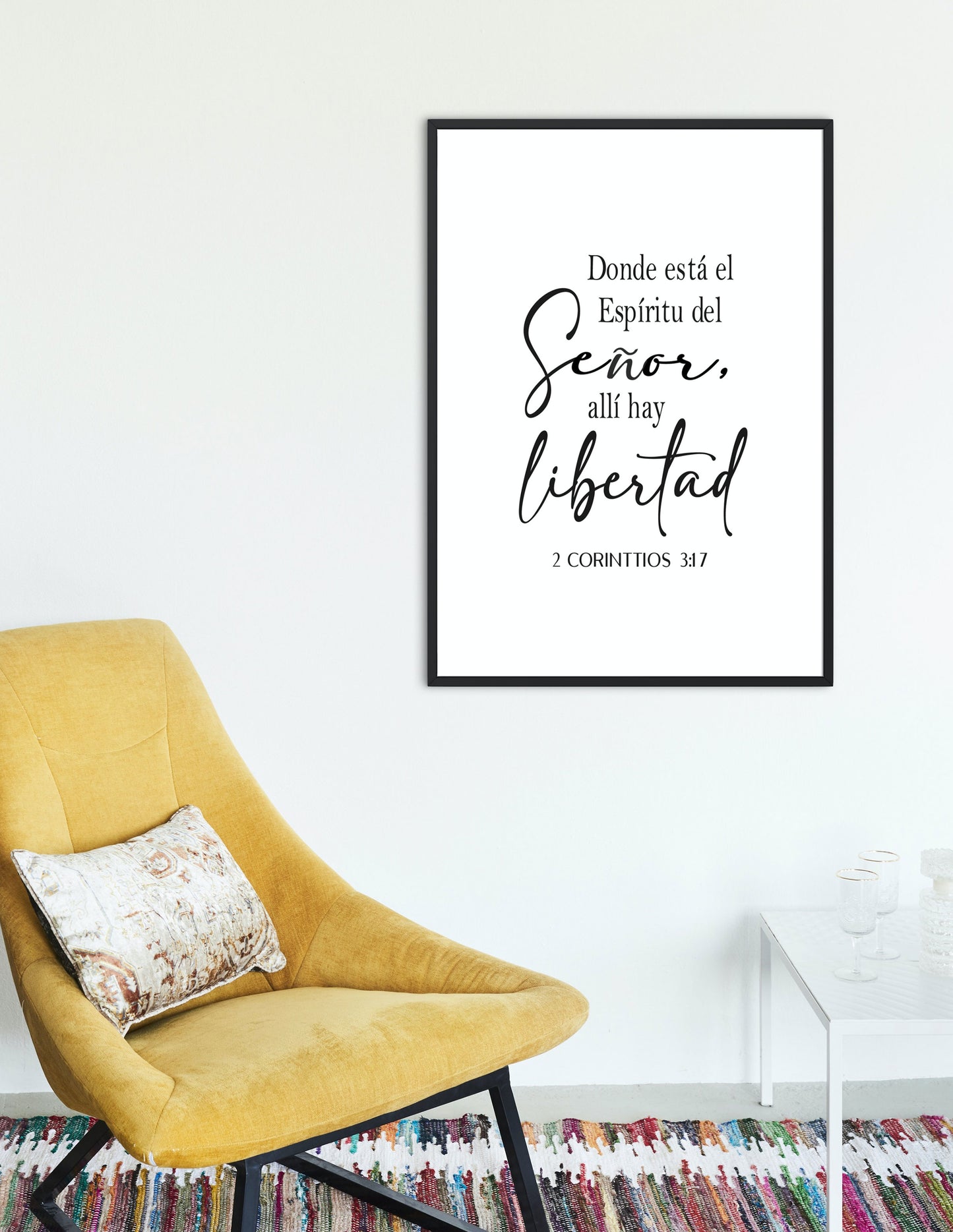 Cuadro: Donde está el Espíritu del Señor, diseño inspirado en el versículo bíblico de 2 Corintios 3:17