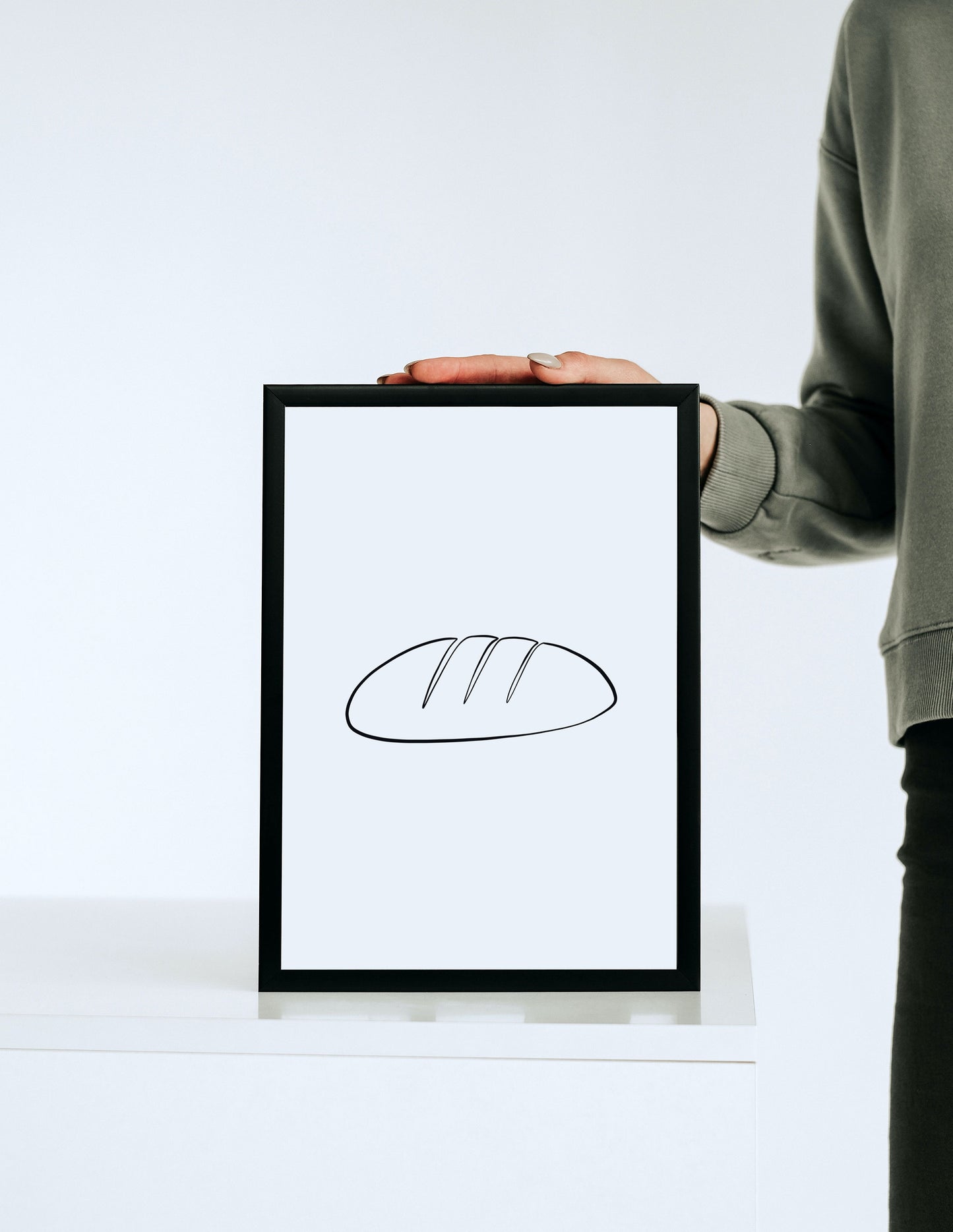 Cuadro: La Santa Cena - Representación del pan, inspirado en el pasaje bíblico de 1 Corintios 11:23-27