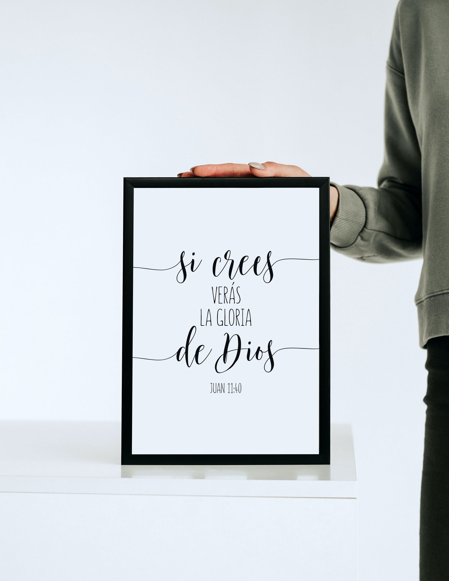 Cuadro: Si crees, verás la gloria de Dios, diseño inspirado en el versículo bíblico de Juan 11:40
