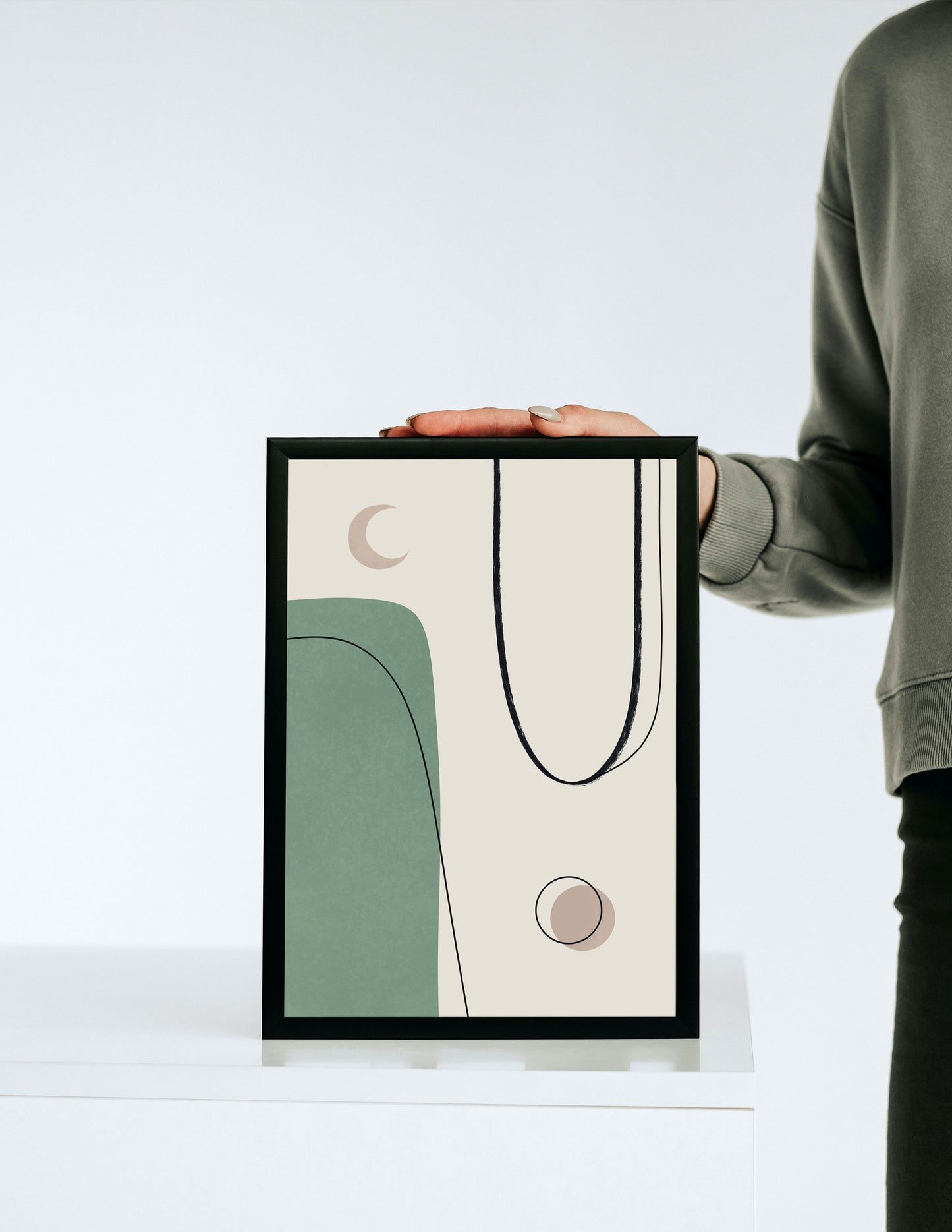 Cuadro inspirado en el relato bíblico del cuarto día de la creación, basado en el versículo de Génesis 1:14-19