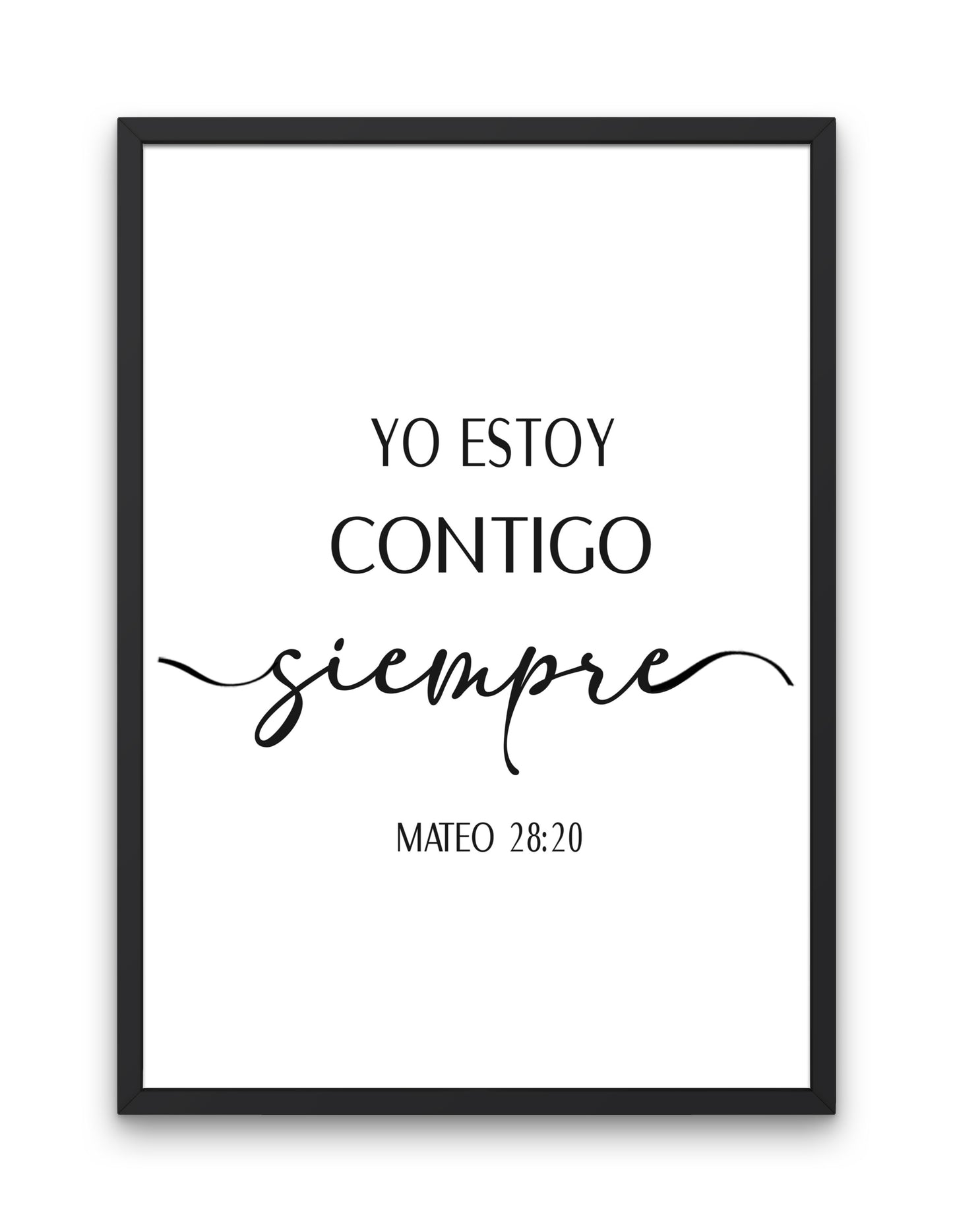 Cuadro: Yo estoy contigo siempre, diseño inspirado en el versículo bíblico de Mateo 28:20