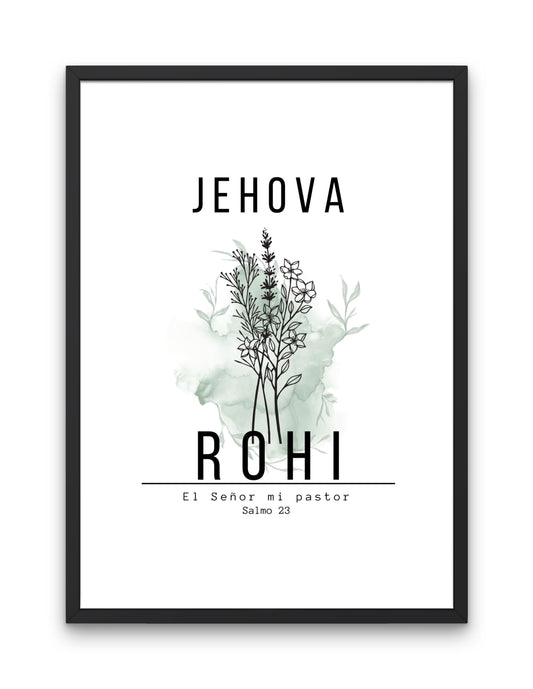 Jehová Rohi, diseño inspirado en el versículo bíblico de Salmo 23