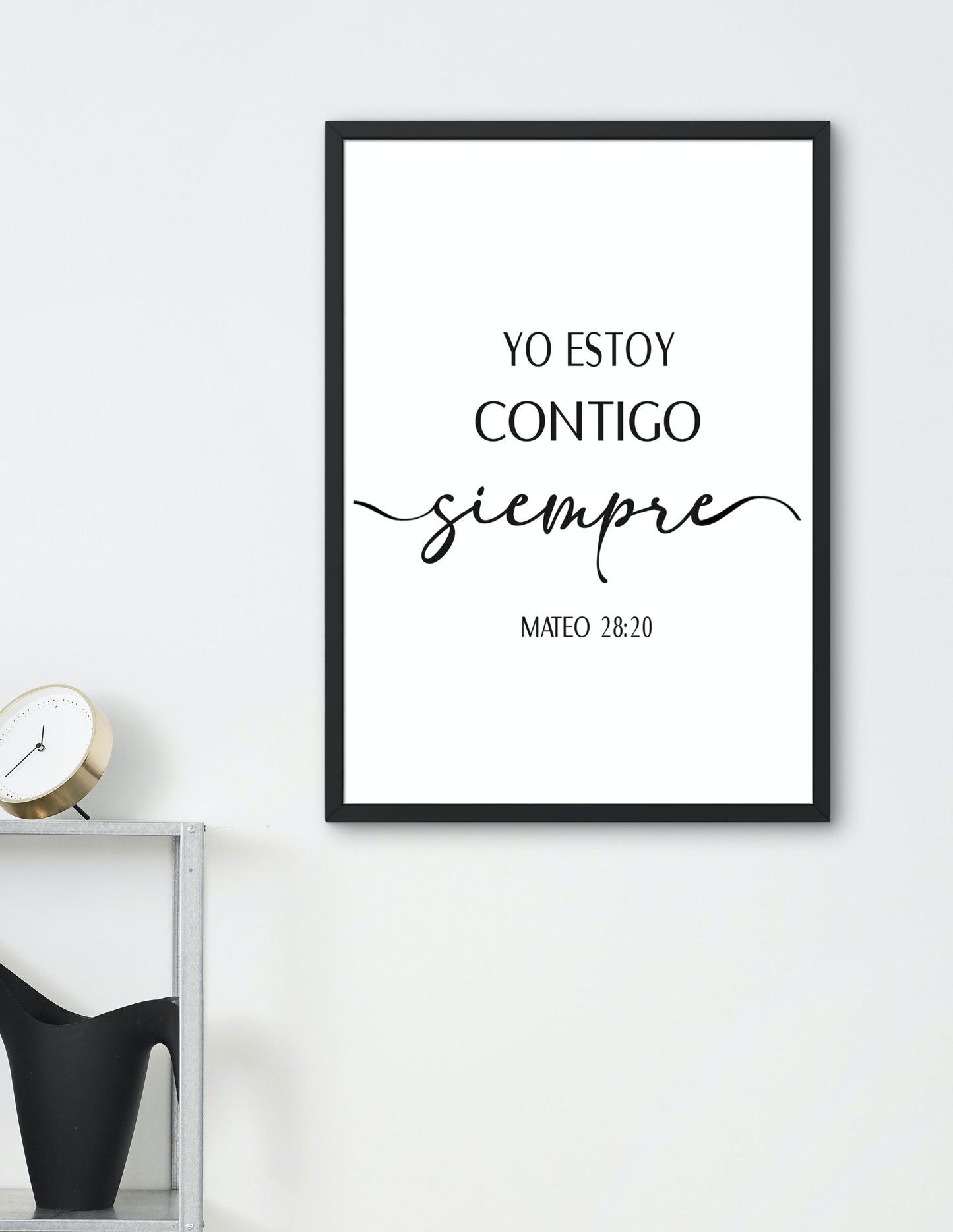 Cuadro: Yo estoy contigo siempre, diseño inspirado en el versículo bíblico de Mateo 28:20