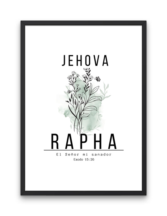 Jehová Rapha, diseño inspirado en el versículo bíblico de Éxodo 15:26