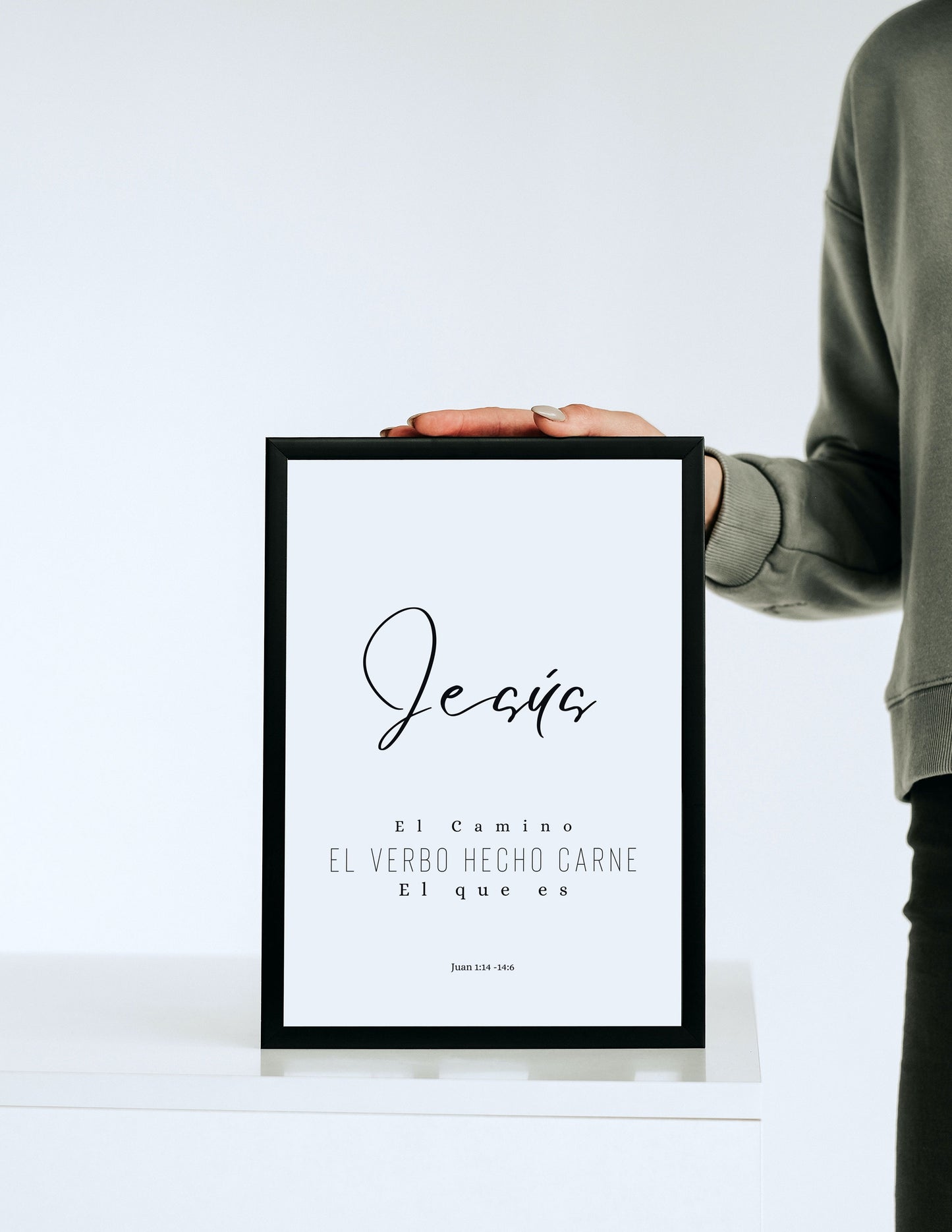 Jesús, diseño inspirado en el versículo bíblico de Juan 1:14 -14:6