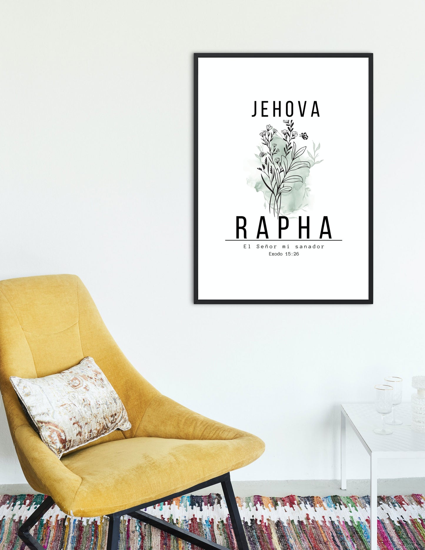 Jehová Rapha, diseño inspirado en el versículo bíblico de Éxodo 15:26